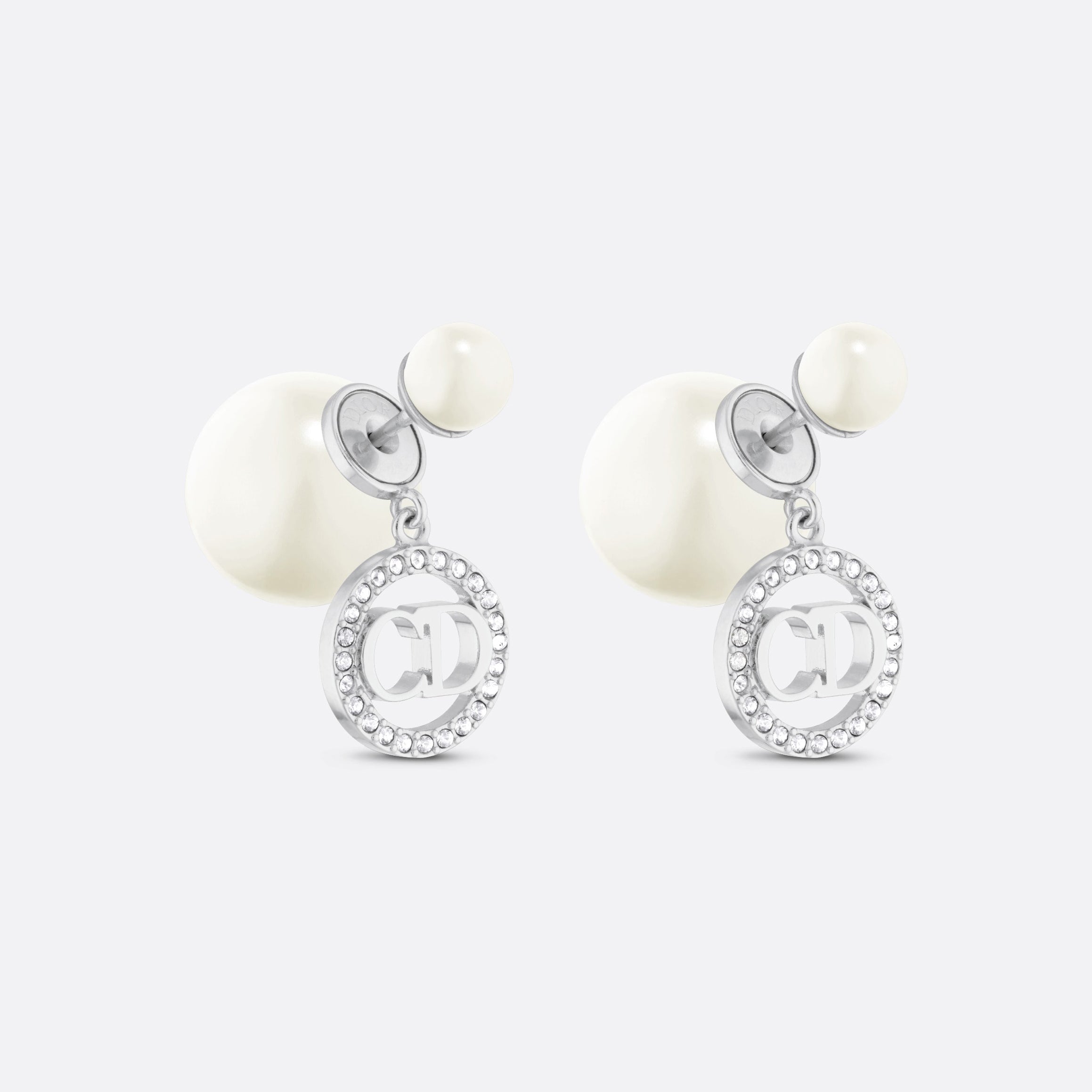 18K Dior Tribales White Resin Pearls Earrings