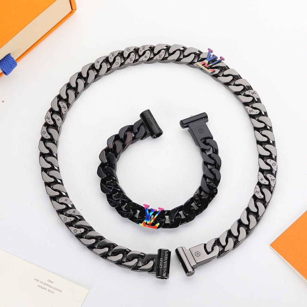 18K Louis Vuitton Rainbow Chain Link Bracelet
