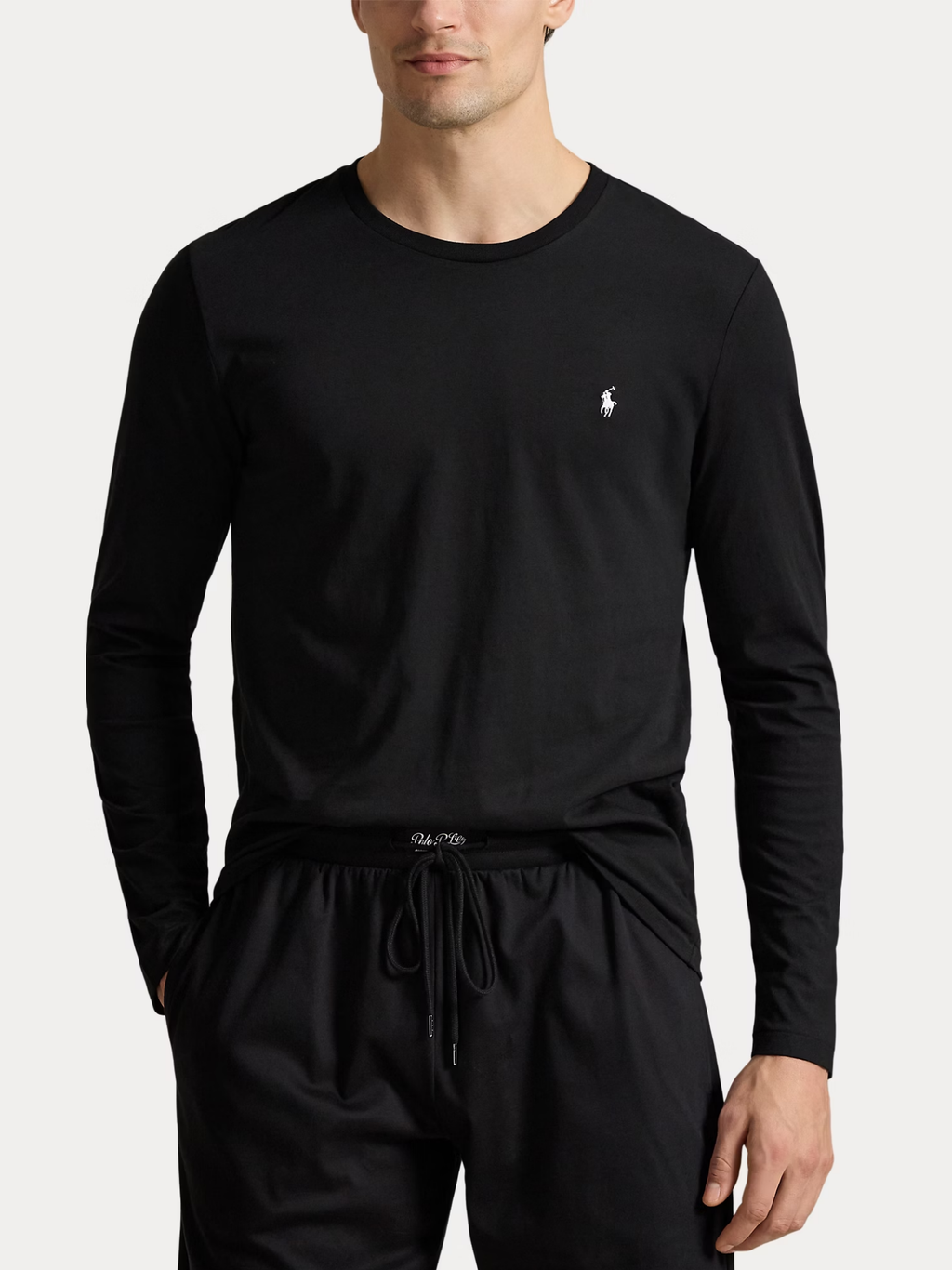 RALPH LAUREN Cotton Jersey Sleep Shirt Black