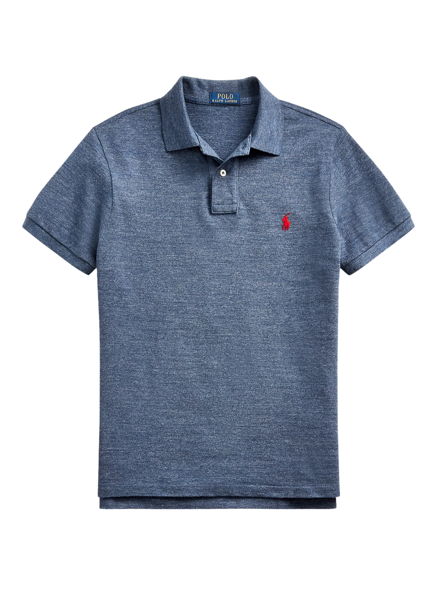 RALPH LAUREN Slim Fit Mesh Polo Shirt Classic Royal Heather