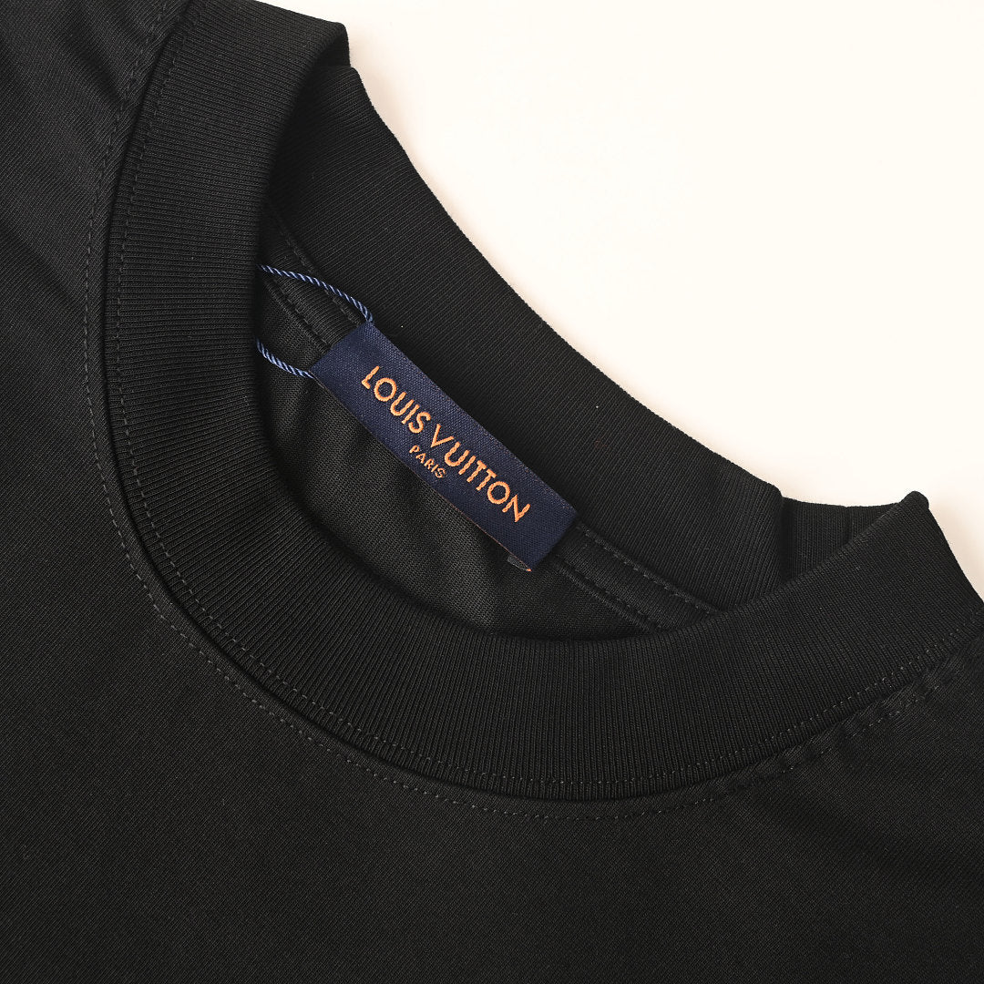 Louis Vuitton "Afterimage" Clover Embroidery Crewneck T-Shirt
