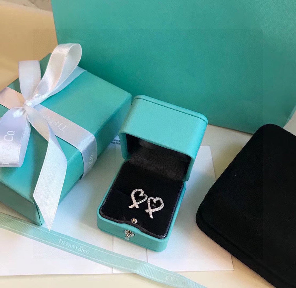 18K Tiffany Diamond Earrings